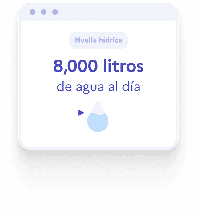 Gráfico de la huella hídrica
