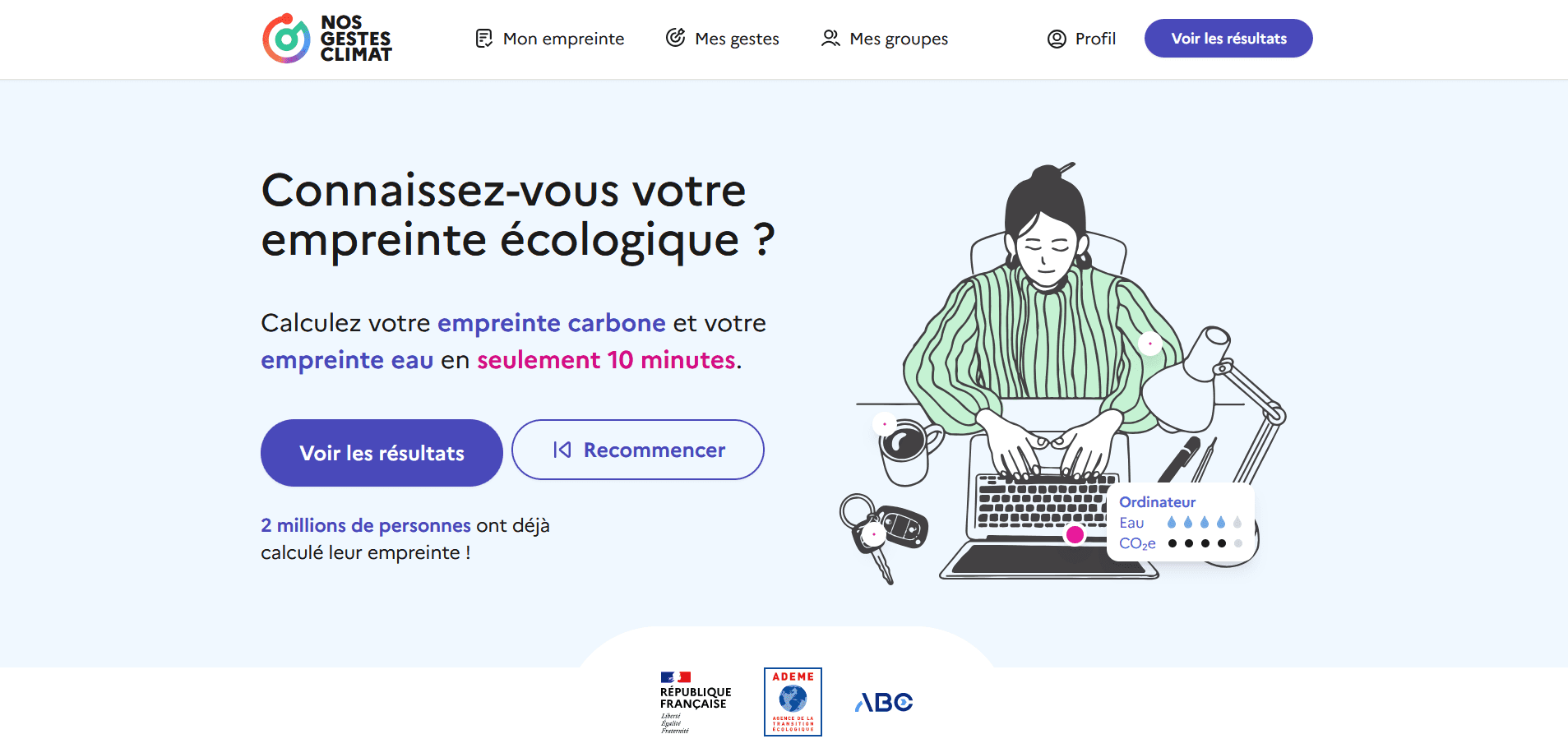Nouvelle page d'accueil